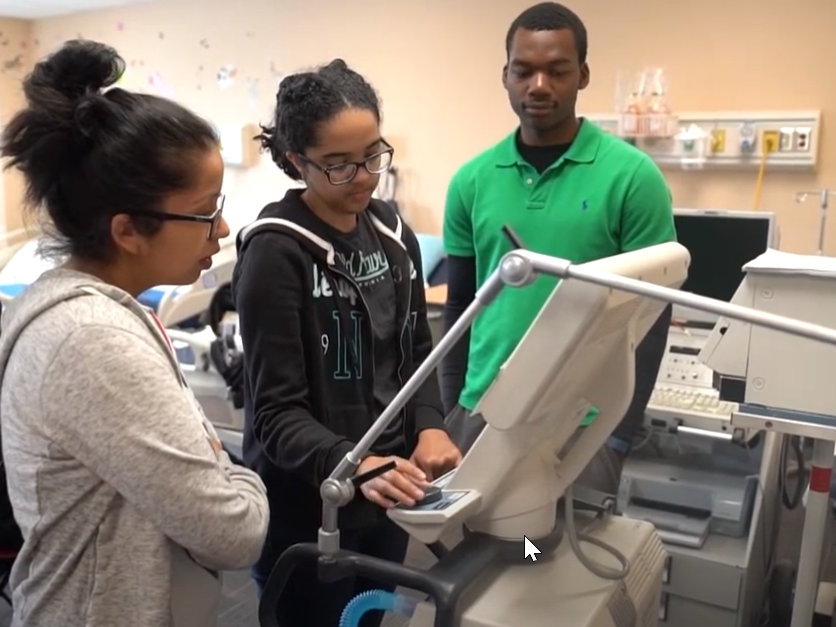 Students in a clinical setting