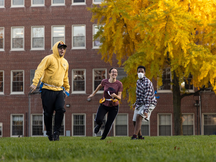 Students Playing Flag Football