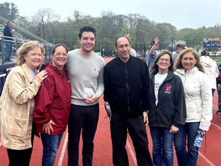 Nursing student Adam Salcedo at a sporting event