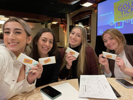 Molloy Nursing Students Arianna Drudi, Marcela Fiona Dorrani, and Katelin Sarich