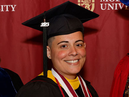 Victoria Franco, Valedictorian Class of 2023, at the Spring 2023 Commencement Ceremony