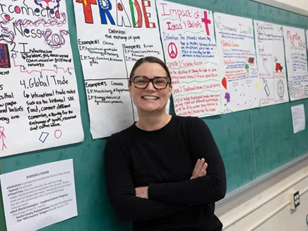 Erin Geiger in her classroom