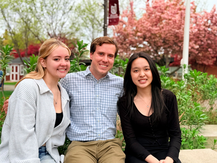 Hayley Marron 27', Irene Yee, &  Tommy Flynn, Associate Director for Student Involvement