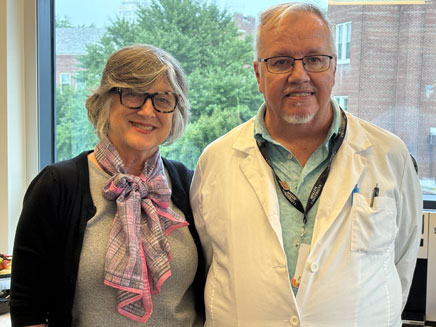 Photo of Lorraine Cupelli and Jim Van Tassel, PhD students at Molloy University,who have been selected as Jonas Scholars for the program’s 2026-2028 cohort.