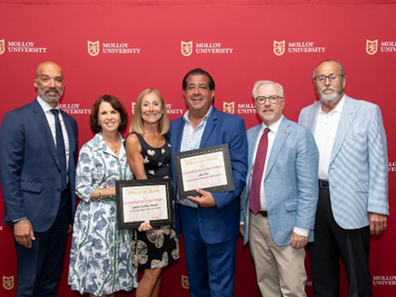 Golf Classic honorees Chris Vene of The Rock Golf Club & Baiting Hollow Golf Club and Cynthia Costanzo Metzger ’09 