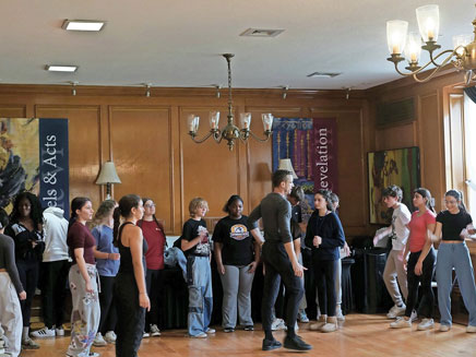 Approximately 200 high school students across Long Island participated in collaborative group activities and workshops at Molloy University.