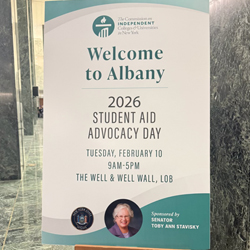Board posting of Advocacy day in Albany