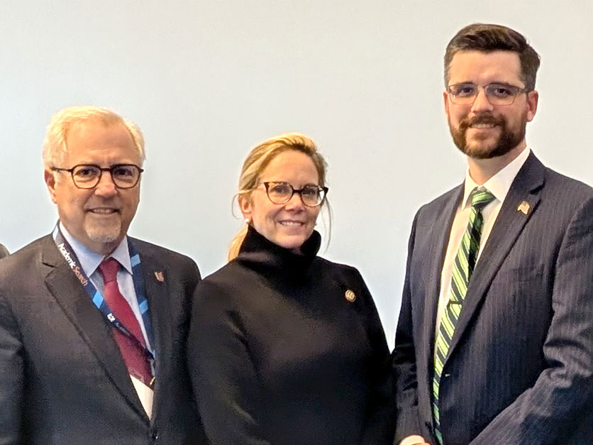 Long Island legislator Representative Laura Gillen and Molloy University President James Lentini