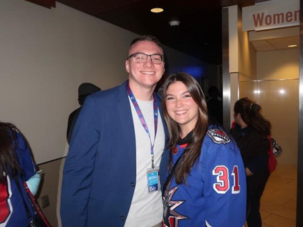 John Armioia smiling posed at Madison Square Garden