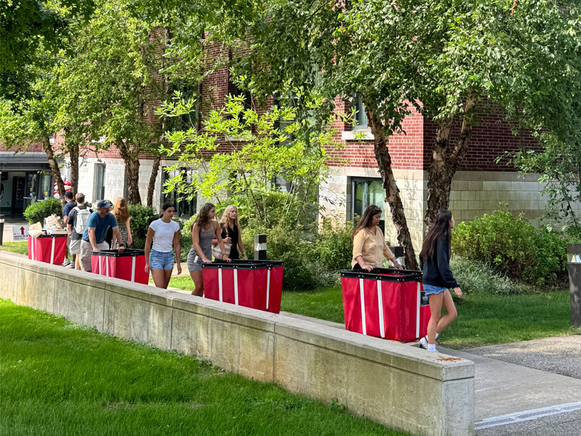 Molloy University students move into their dorms on campus