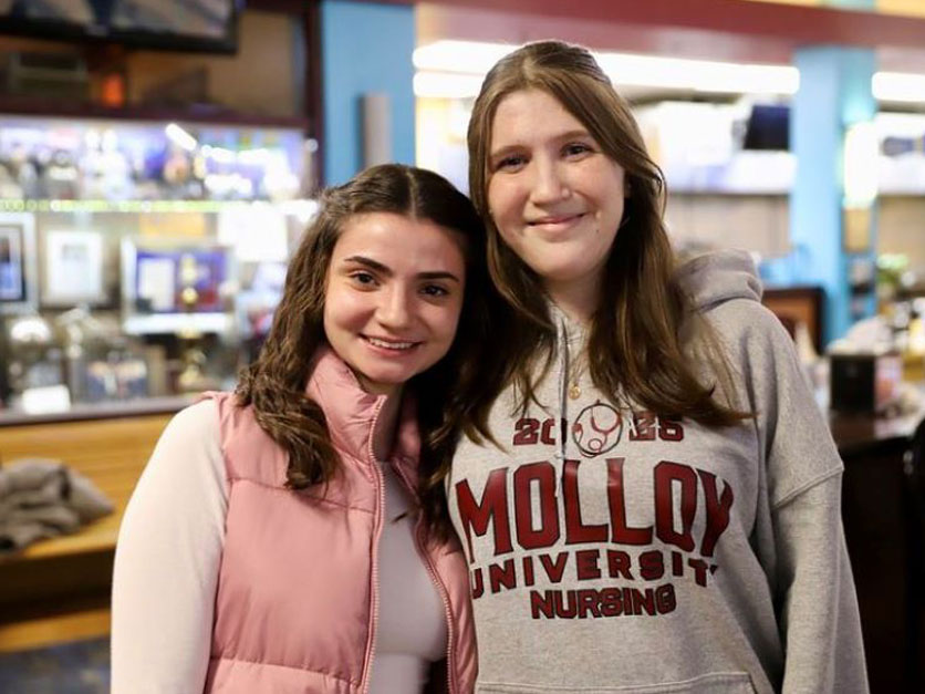 Two students during welcome week