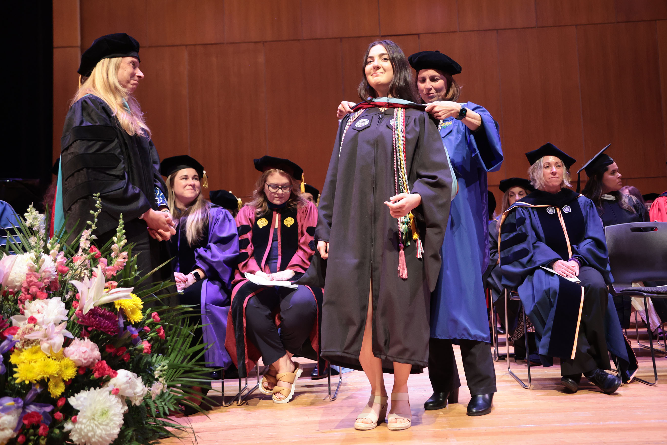 Students being hooded