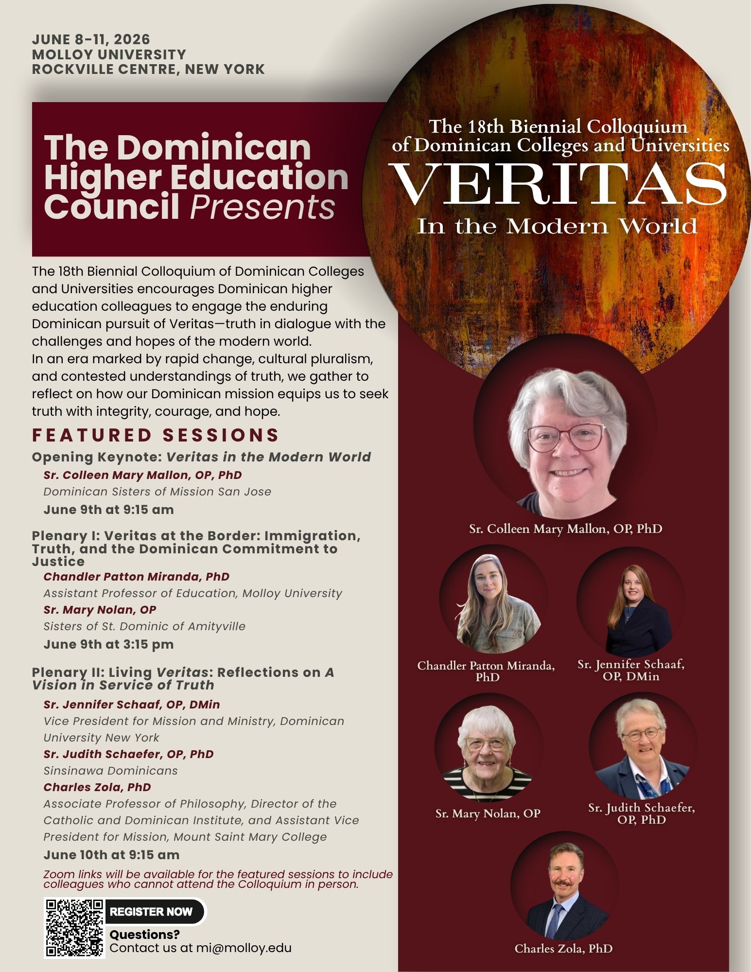 Dominican Colloquium Featured Sessions