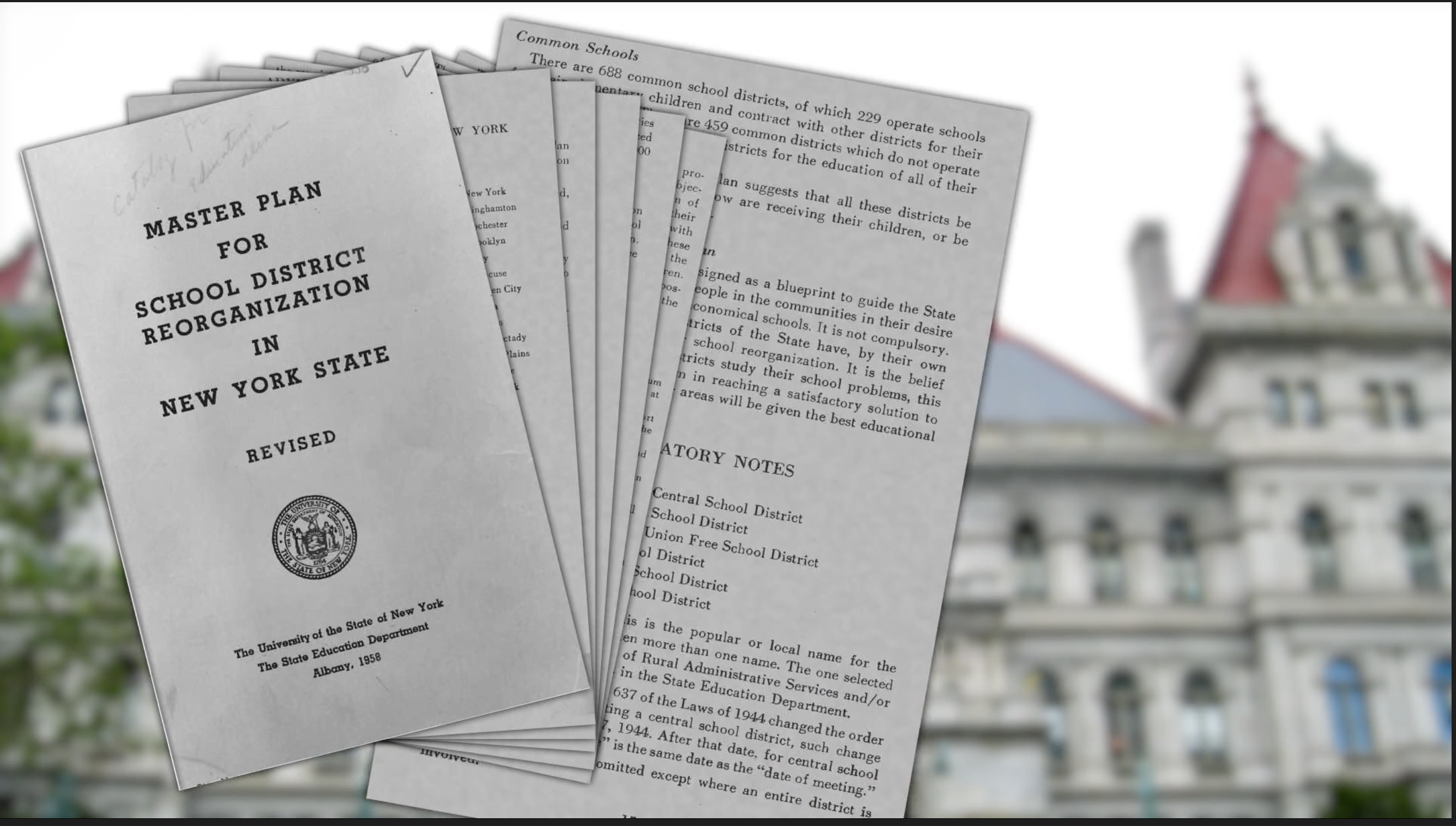 Cover of "Master Plan for School District Reorganization in New York State" 