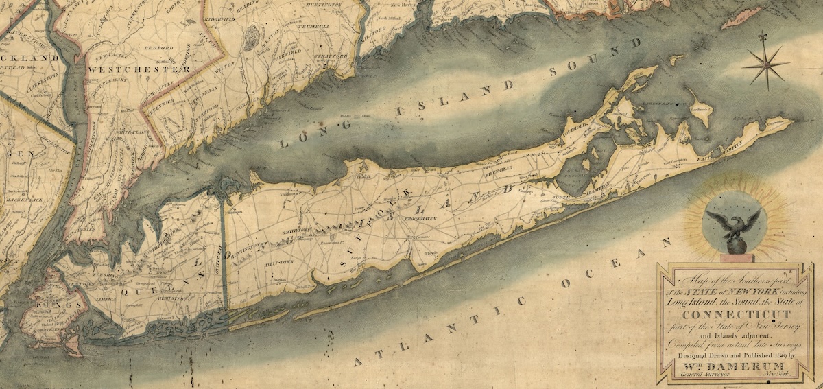Historic map of Long Island