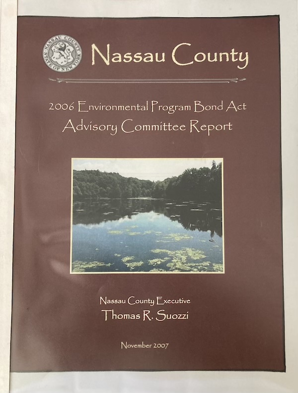 Report cover: Nassau County 2006 Environmental Program Bond Act Advisory Committee Report