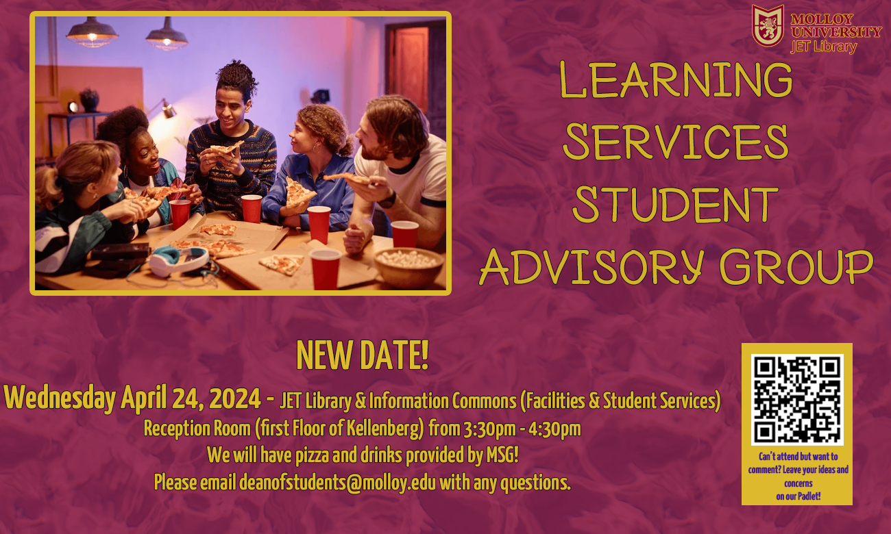 Learning Services Student Advisory Group flier
