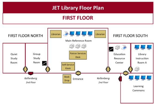 first floor library map