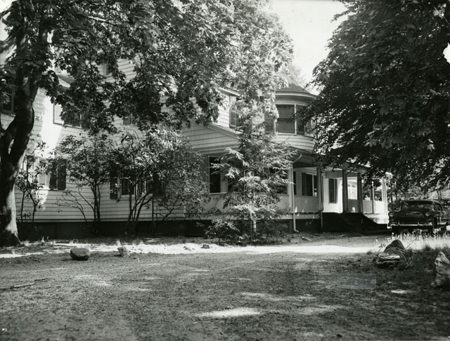 black and white photograph of original Molloy mansion