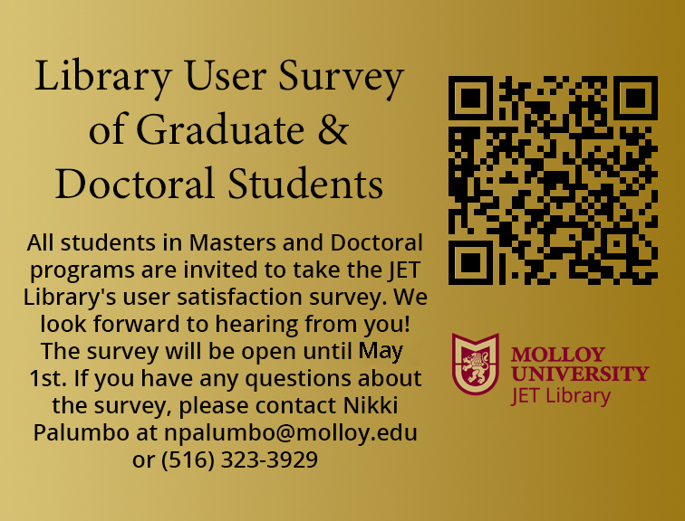 Image of flier for graduate survey that ends on May 1st, 2026