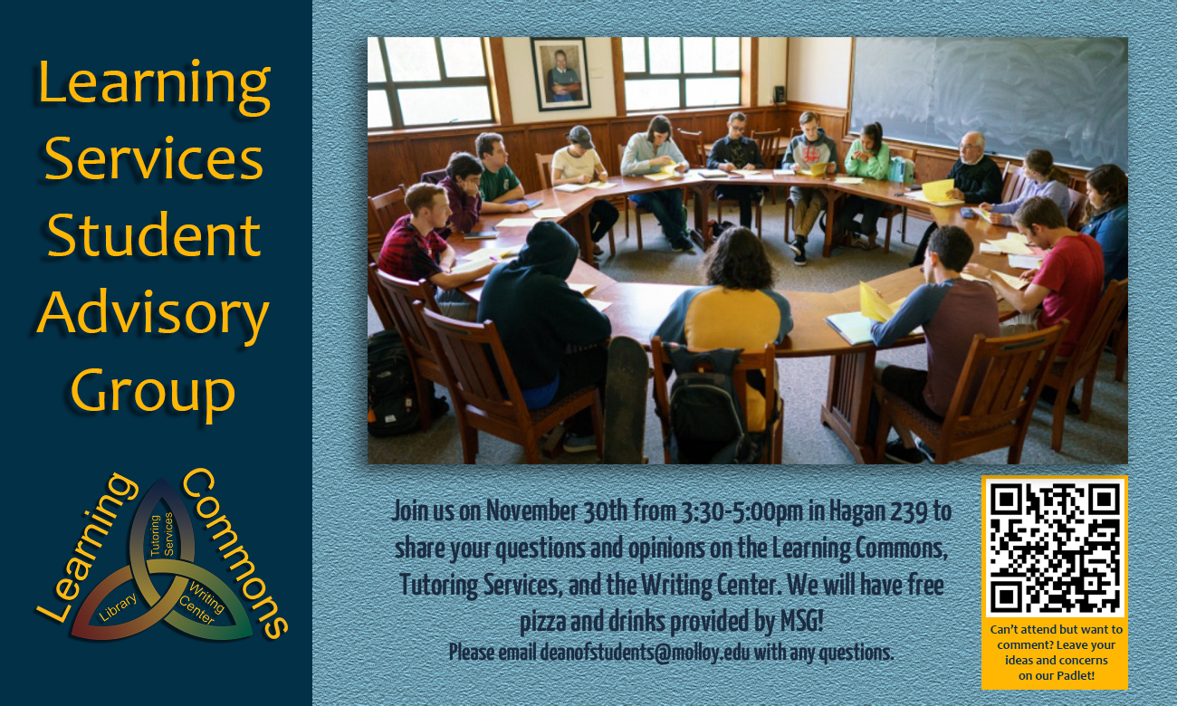 Learning Services Student Advisory Group November 23 event