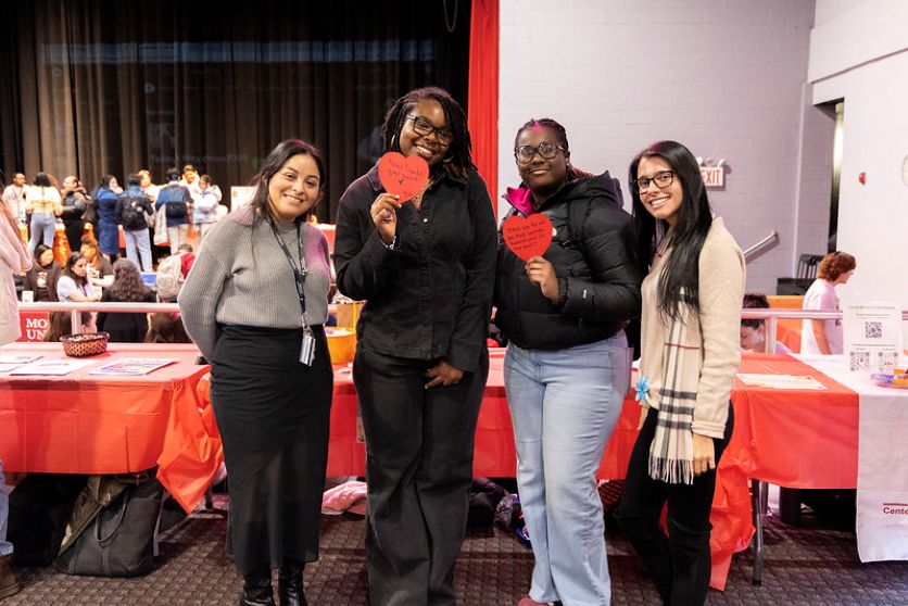 students and staff at the involvement fair