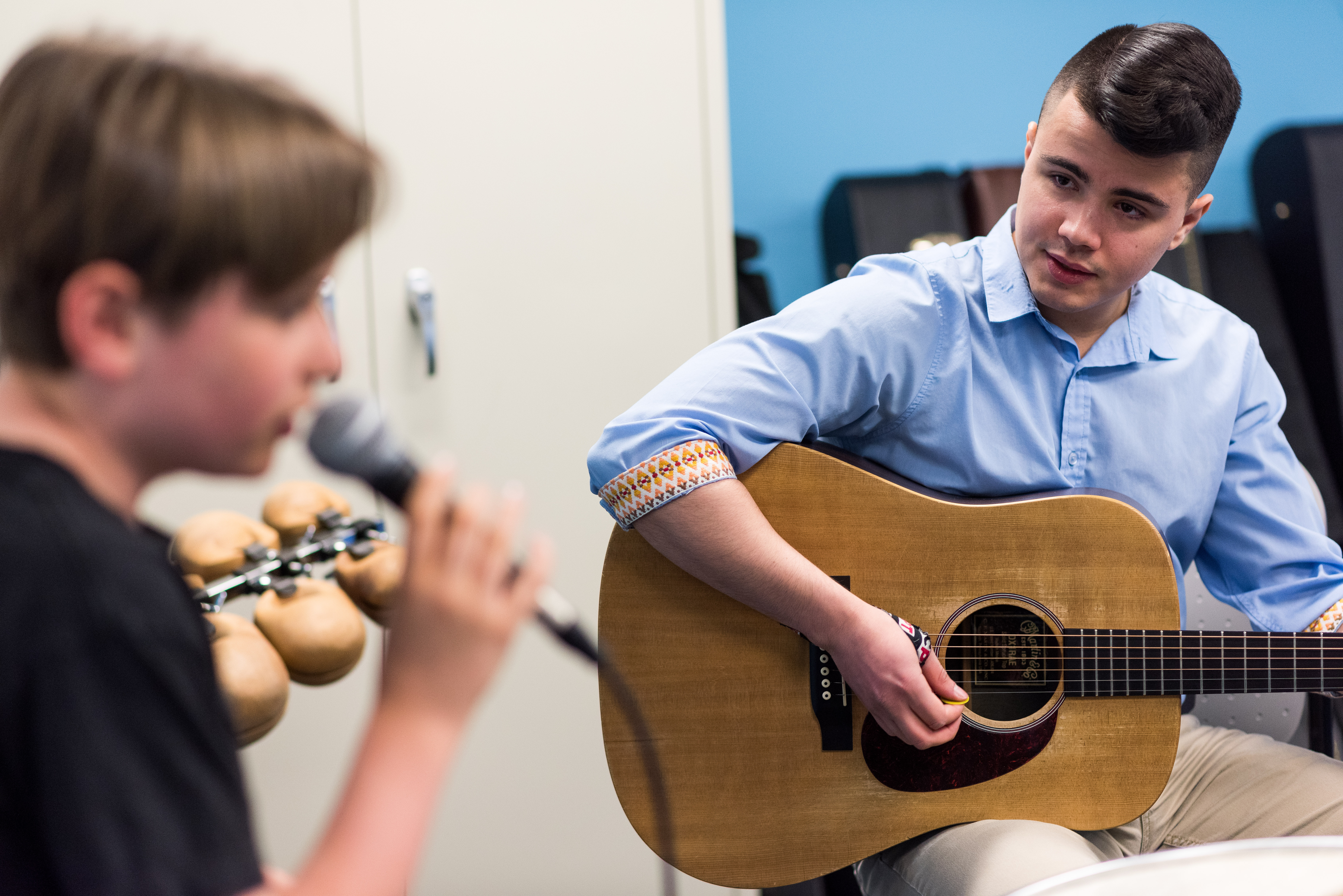 Guitar playing w client