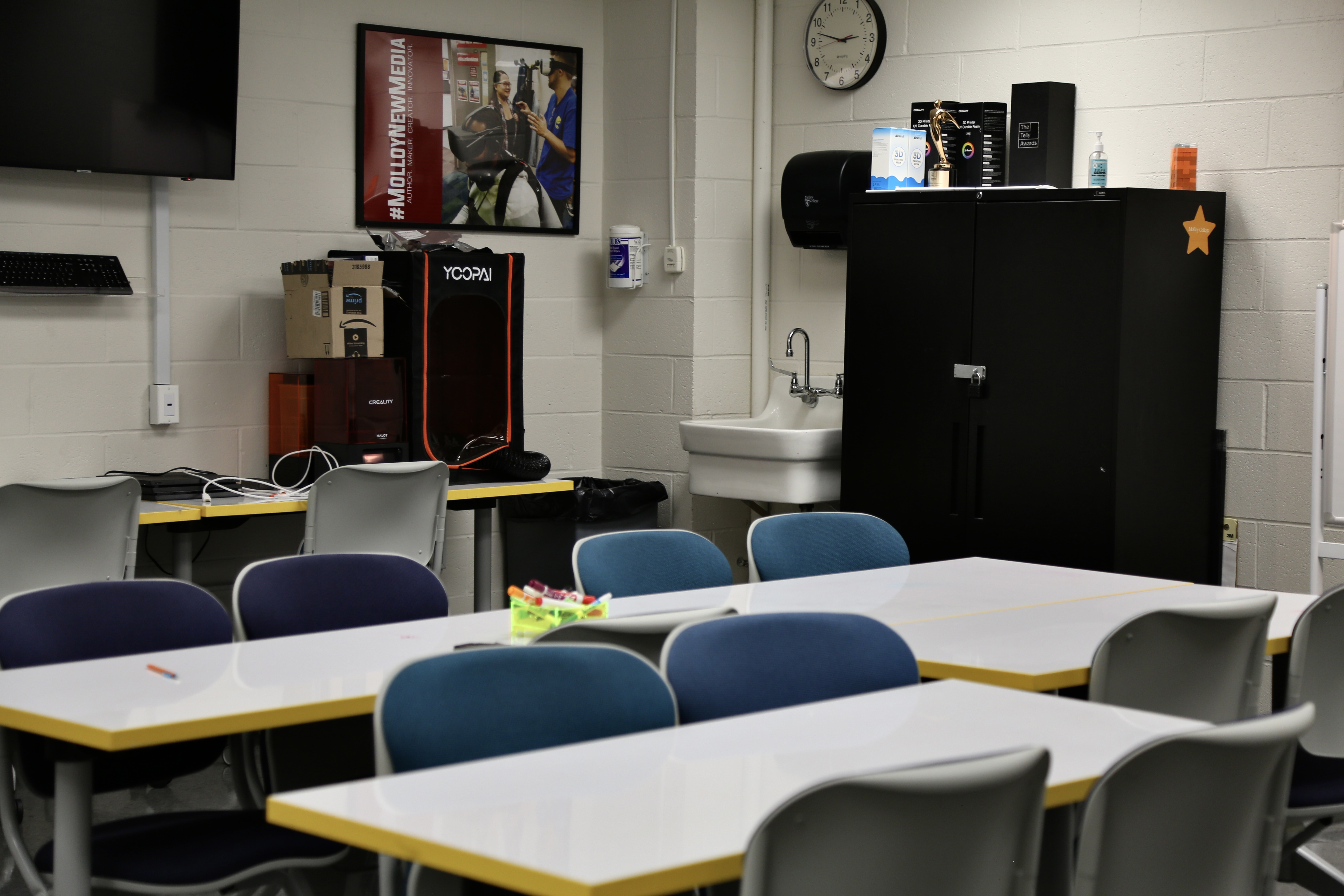 Cupola atop a building on the Molloy University campus