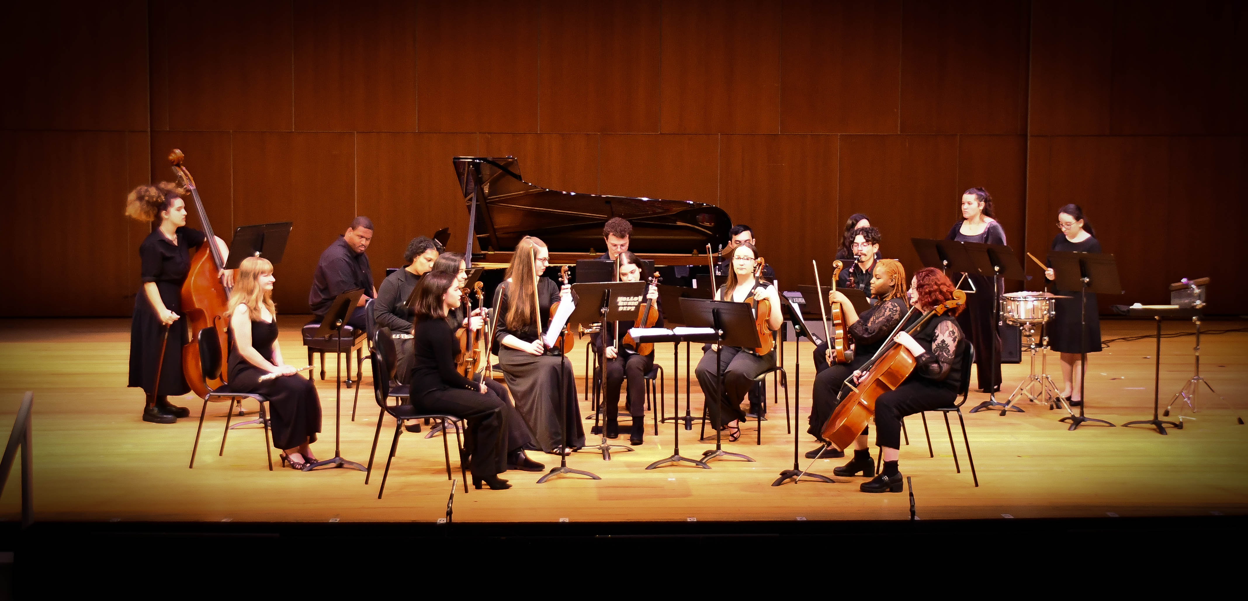 Molloy students performing in a ensemble 