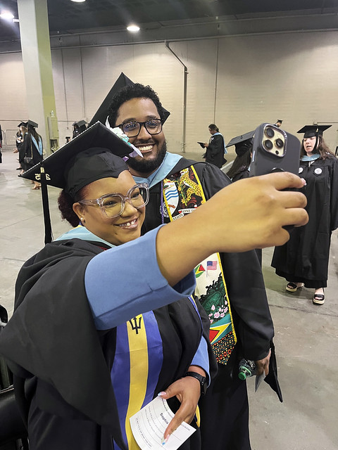 Students at graduation