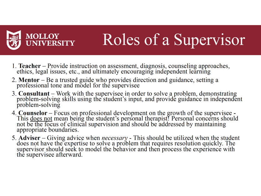 Clinical Supervisor Training Gallery Slide 8