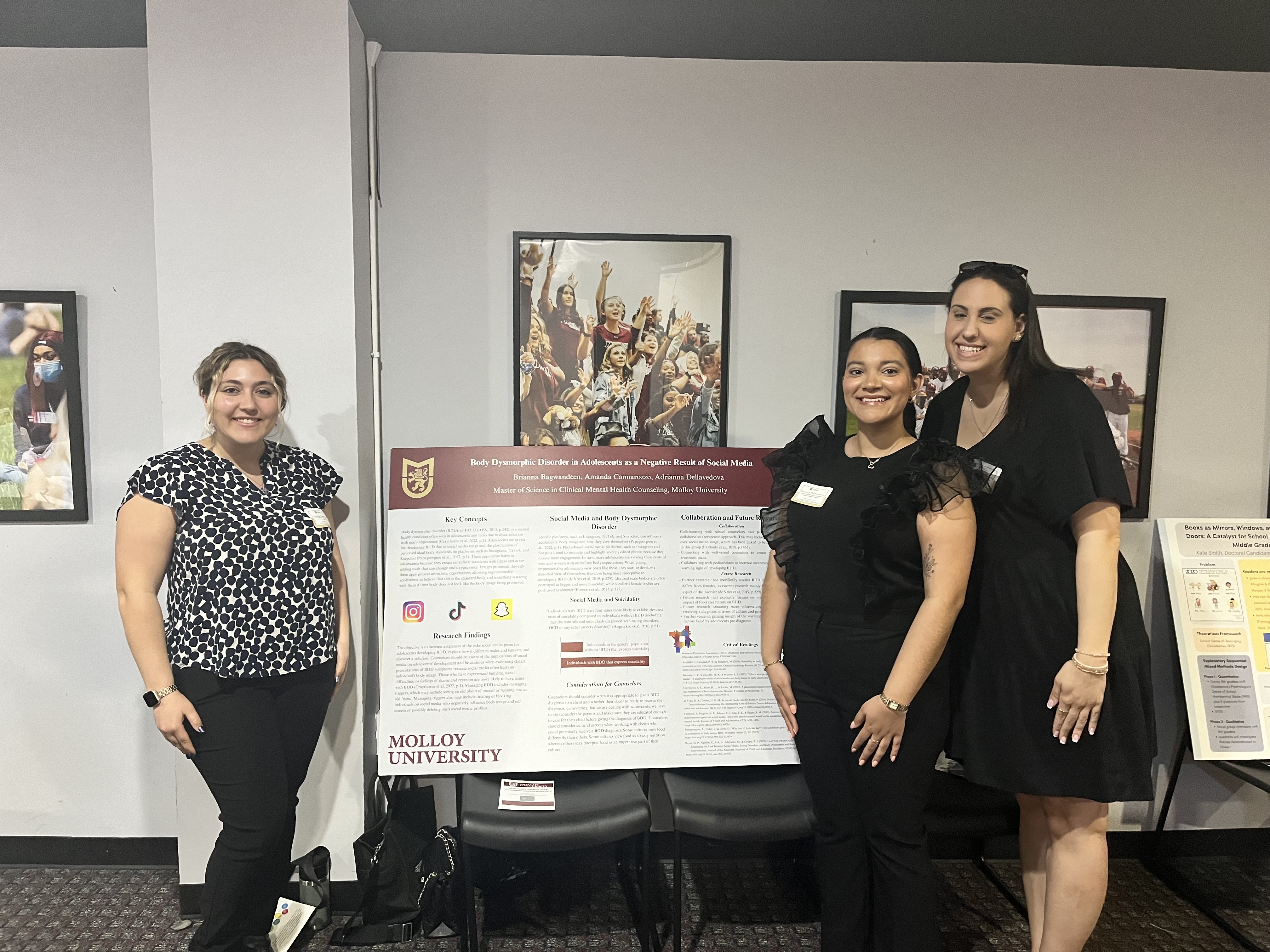 Students presenting at a conference