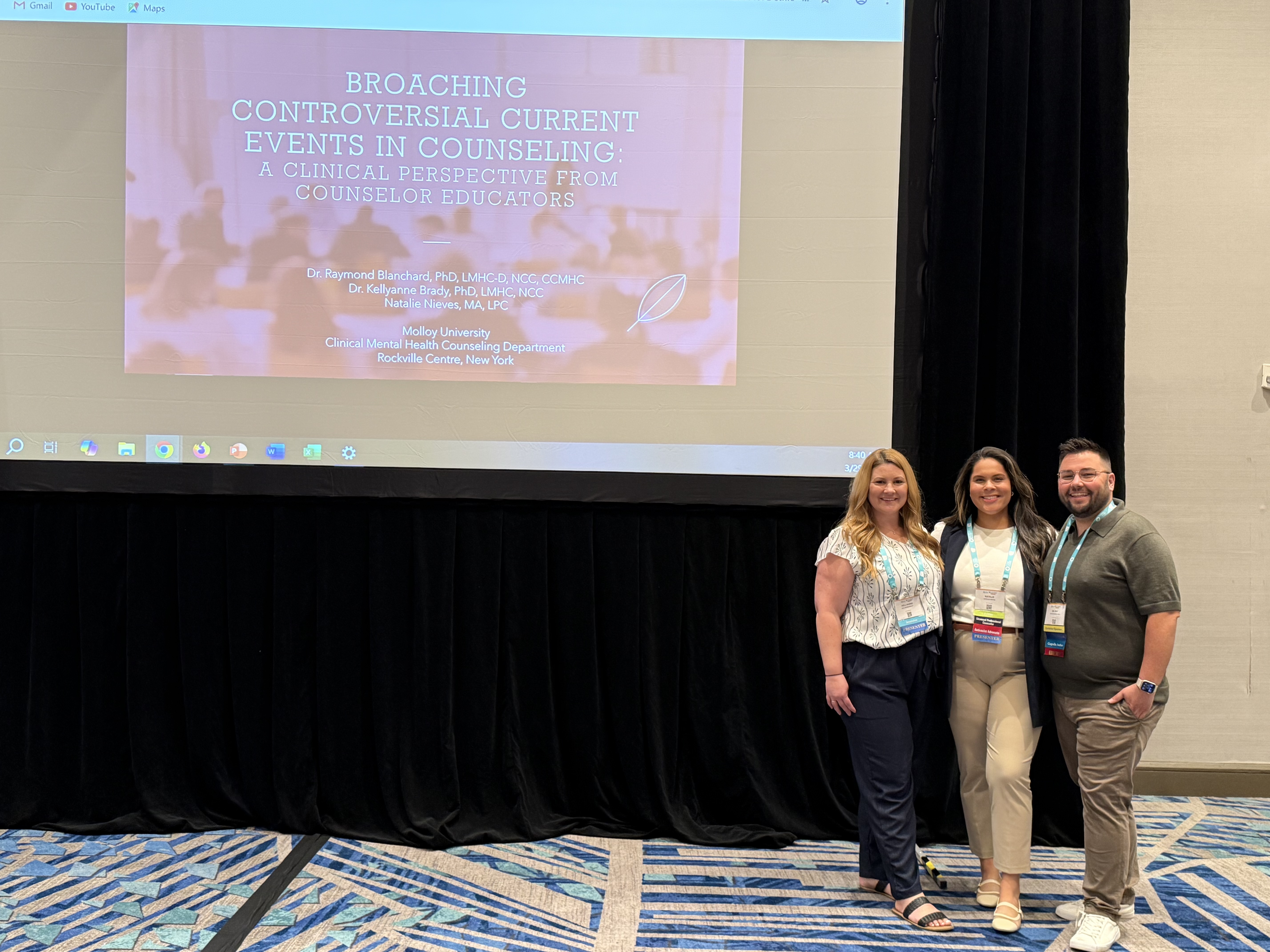 Faculty presenting at the ACA conference in Orlando in 2025