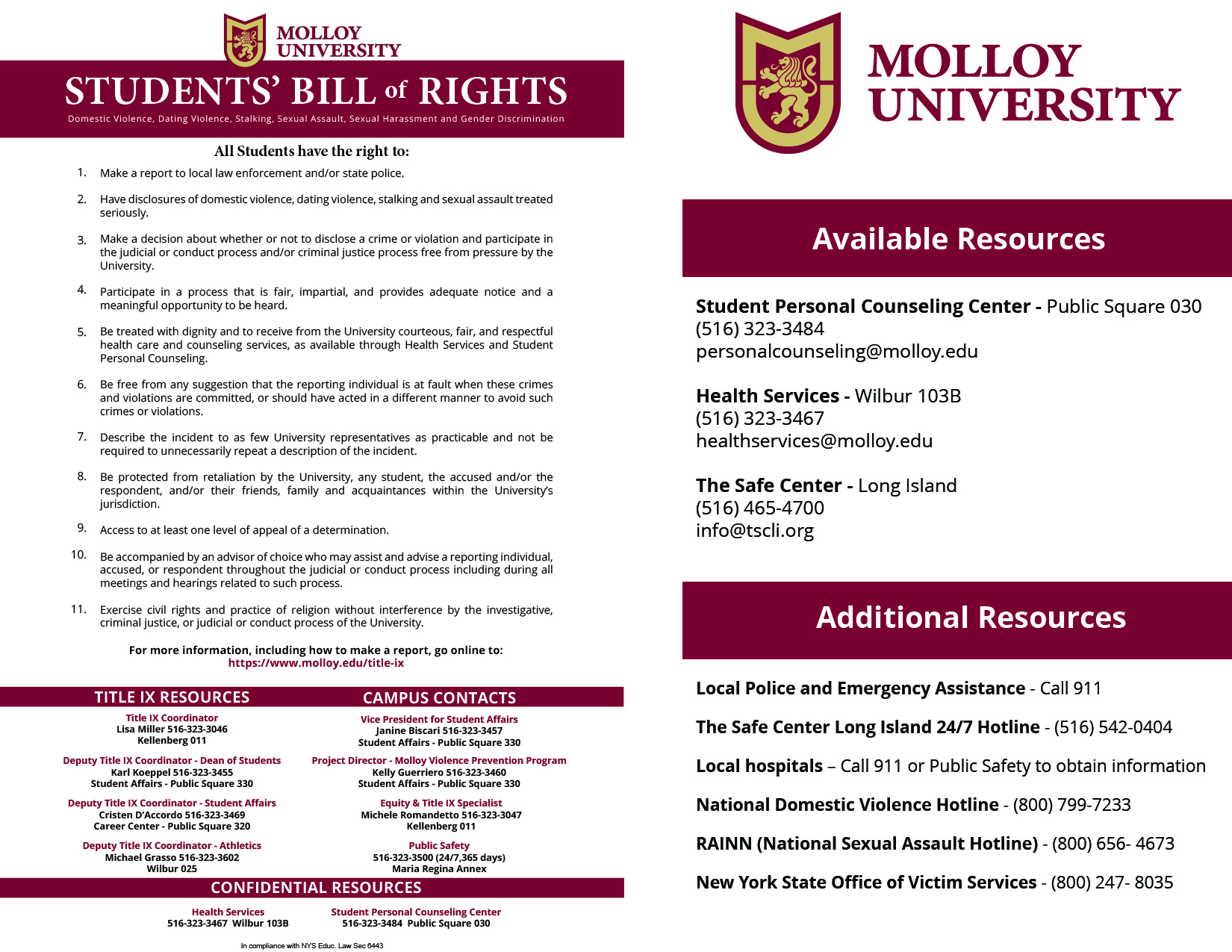 Photo of Students' Bill of Rights