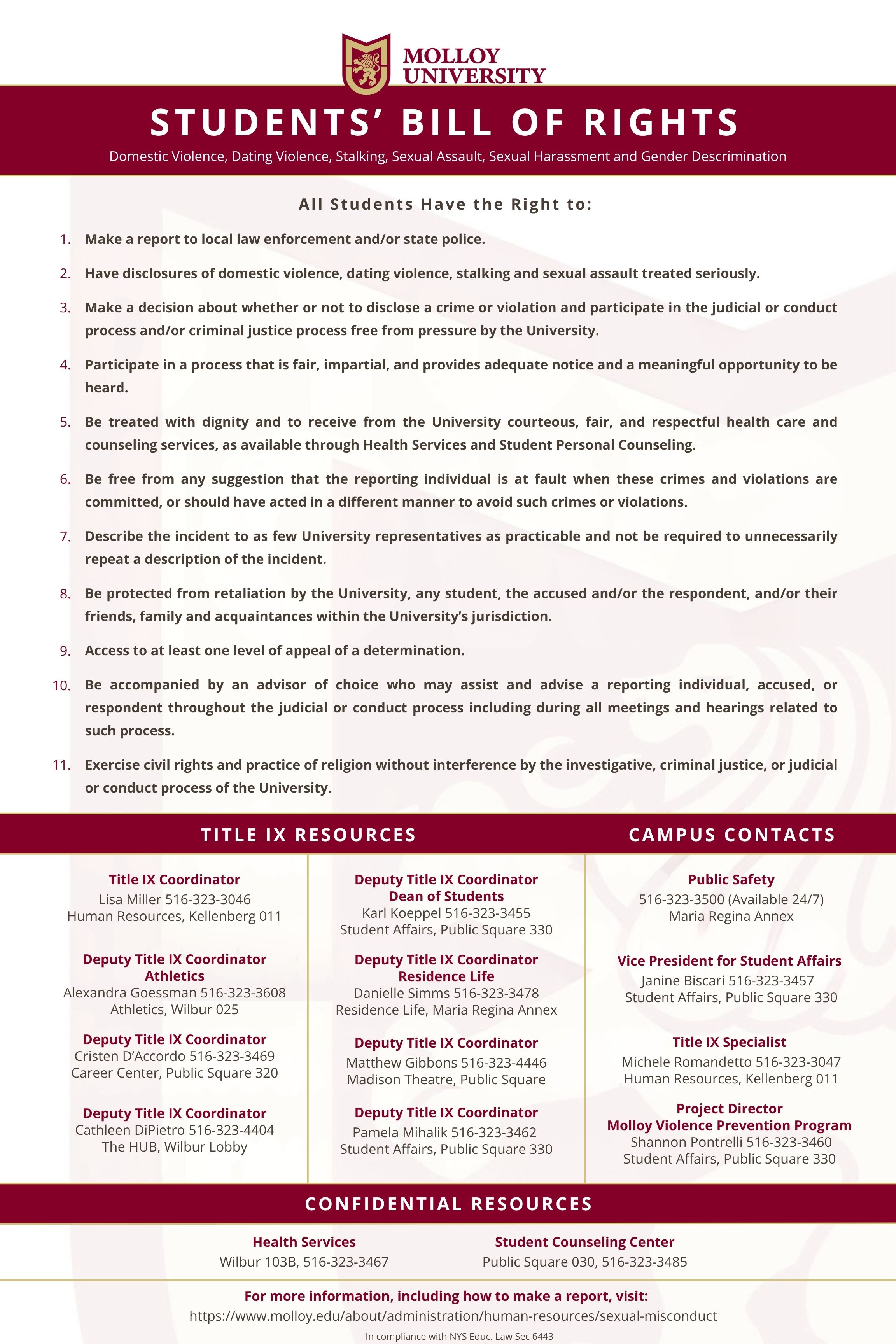 Student bill of rights